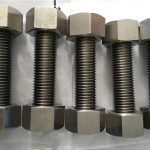 aloi nicel 400 en2.4360 gwialen edau yn llawn gyda chlymwr cnau