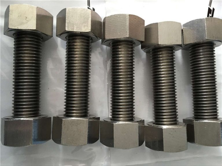 aloi nicel 400 en2.4360 gwialen edau yn llawn gyda chlymwr cnau