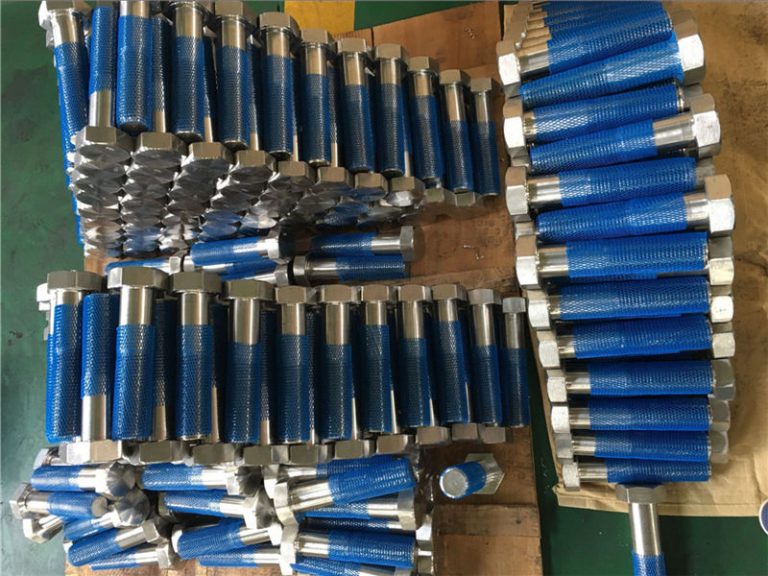 sus 304l en1.4306 ss clymwr bolltau hecs iso4014 hanner edau