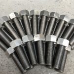 254smo uns s31254 en1.4547 bolltau a chnau gwialen edau 1-1 / 2 ”-8unx180mm